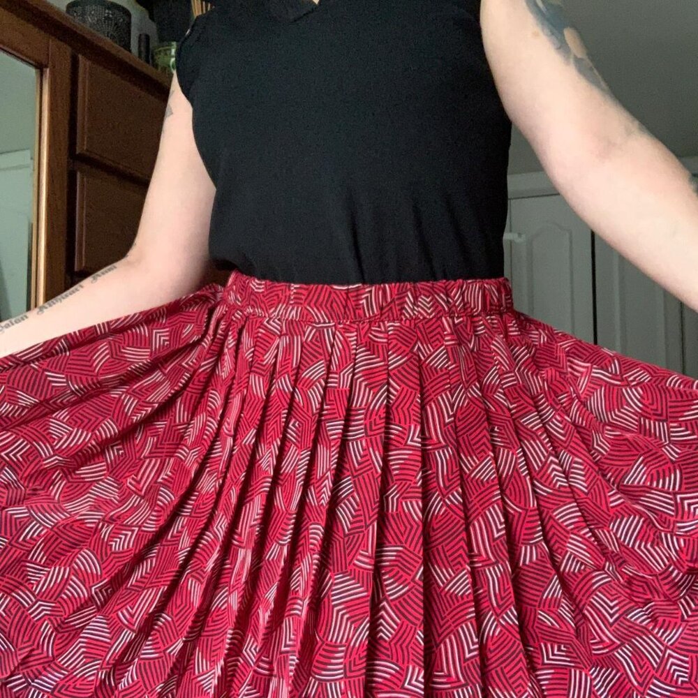 Alexon Geometric Blouse and Skirt Set